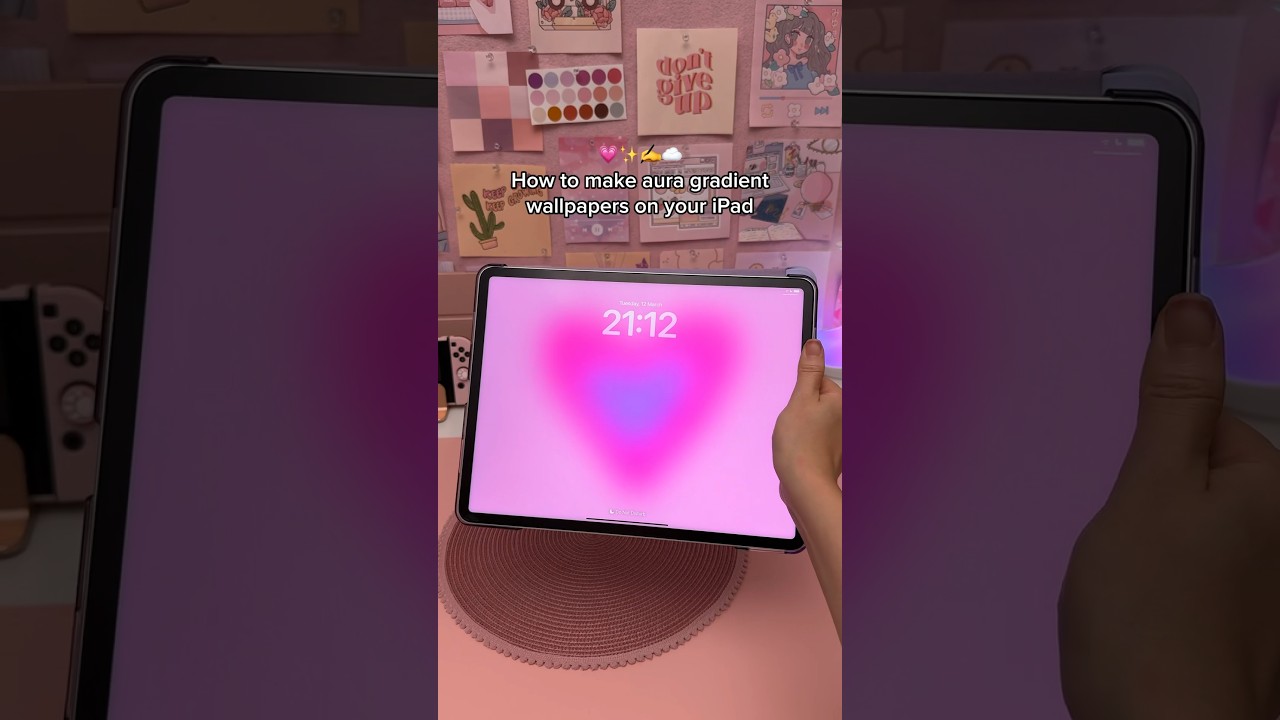 How to make aura gradient wallpapers 💗 iPad procreate tutorial | homescreen aesthetic