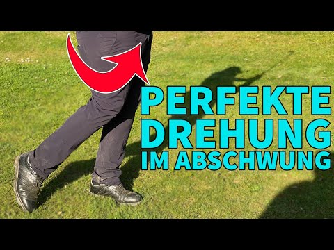 Nur so geschieht deine Körperdrehung im Abschwung wie von selbst. (Golftechnik/ Golfschwung)