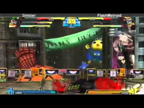 4-25-11 Sinister (Hulk/Taskmaster/Dormammu) vs FlashMetroid (Jill/Trish/Iron Man) - MvC3