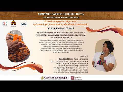 "Producción textil en una comunidad de tejedoras y tejedores de Amaicha del Valle..." Olga Sulca