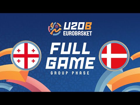 Group Phase | Georgia v Denmark | Full Basketball Game | FIBA U20 EuroBasket 2025 Division B