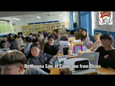 Sakon Haruna Sani Dan asali Kasar Kamaru Masoyin Kwankwaso da yake Karatu a kasar China yanzu...