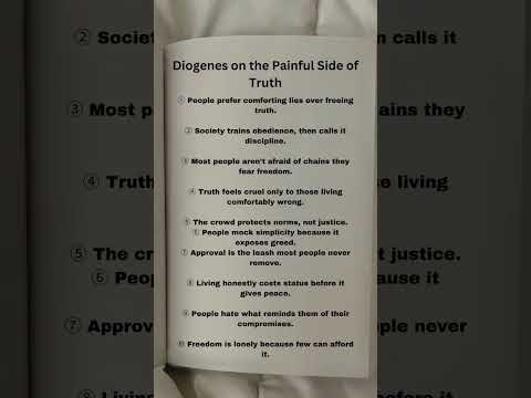 Diogenes on the Painful Side of Truth | Dark Philosophy Insights#lifelessons #shorts