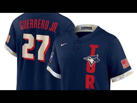 Toronto Blue Jays Nike 2021 MLB All Star Vladimir Guerrero Jr Jersey unwrapping