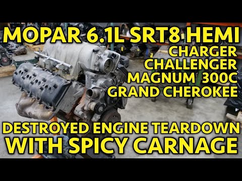 WORST HEMI DESTRUCTION YET? Tearing Down A Blown Up Dodge 6.1L SRT8 Hemi Engine. Yikes.