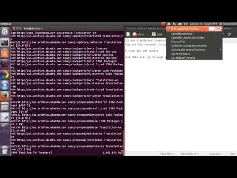 How to update packages using the terminal ?