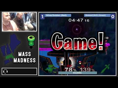 Mass Madness 44 SSBM - Silver/Golden (Red) vs. shmeeli/AVG (Green) - Melee Doubles WSF