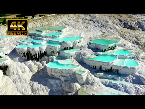 Pamukkale Turkey Drone 4k | Cotton Castle | Most Beautiful Place To Visit
