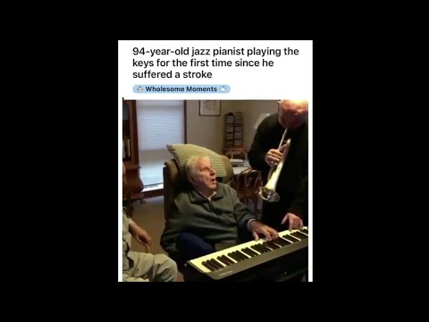 Thumbnail for 94-years-old Jazz Pianist playing the keys for the first time since he suffered a stroke by Mani