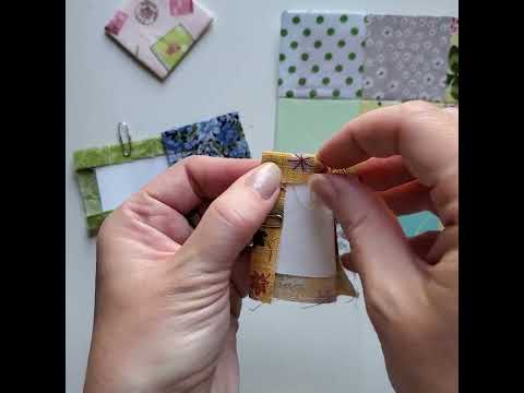 Thread basting and hand sewing EPP 2" squares
