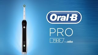 Oral-B Pro 750 CrossAction Black + White case