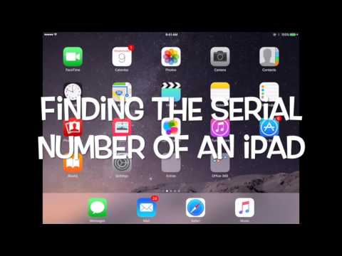 Finding the Serial Number on an iPad
