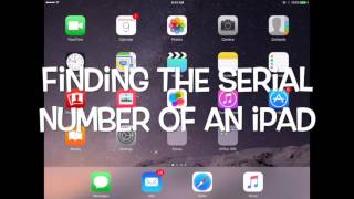 Finding the Serial Number on an iPad