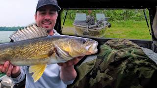 2 Days Fishing Walleye, Truck Camping & Exploring NEW Lakes