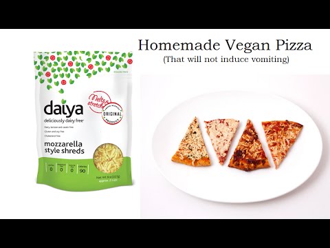 Homemade Vegan Pizza (Daiya Shredded Cheese) 15 min PIZZA!