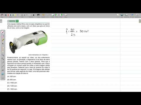 (FAMERP 2022) Uma equipe médica filma uma cirurgia ortopédica na qual foi utilizada uma serra óssea,