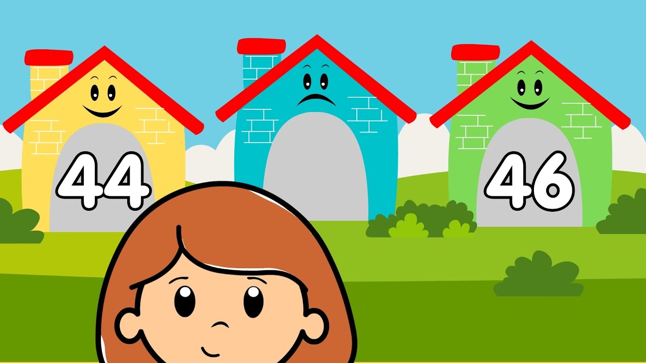 Aprenda os números de 1 a 50 - Aprender a contar até 50 - Casa dos números - Vídeo educativo