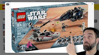 LEGO Star Wars Imperial Dropship vs. Rebel Scout Speeder thoughts! Nice double-battle-pack 40755
