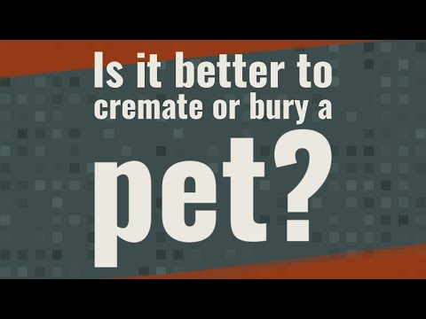 Is it better to cremate or bury a pet?