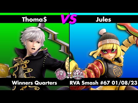 RVA Smash #67: Thoma$ (Robin) vs Jules (Min Min) - Winners Quarters - Super Smash Bros Ultimate SSBU
