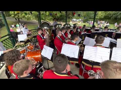 4- Tewit Youth Band - Wetherby Bandstand 2nd July 2022 - The Crazy  Brass Machine