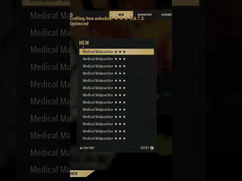 Learning 3 legendary mod recipes in a row! #fallout76 #fallout #bethesda