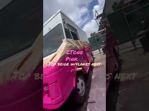 Ice Cream Paint Job🎨... No Problem 🙌🤘🏻👍🏻 #2tone #icecreamtruck #custompaintjob