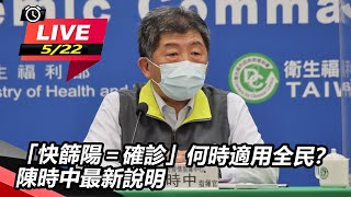 「快篩陽＝確診」何時適用全民？