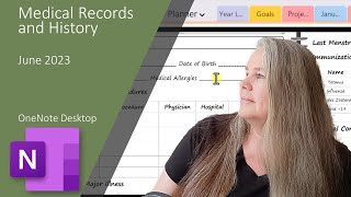 Creating Medical records and history pages for my digital Notebook in OneNote
