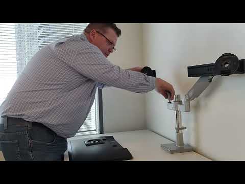 Humanscale Mflex Monitor Arm System with Sliders ideal for rectangular surfaces or adjustable tables