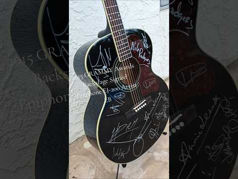 Immagine 2015 GRAMMY Awards Backstage Signed Epiphone EJ-200 Artist EB - Dave Grohl, Hozier, John Legend, Annie Lennox + More - 13