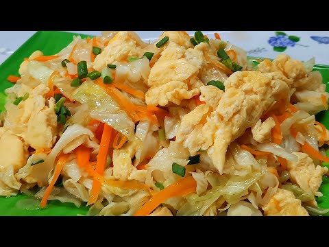 Cách làm Bắp Cải Xào Trứng giòn ngon | Trứng Xào Bắp Cải - phùng bắc tv #332