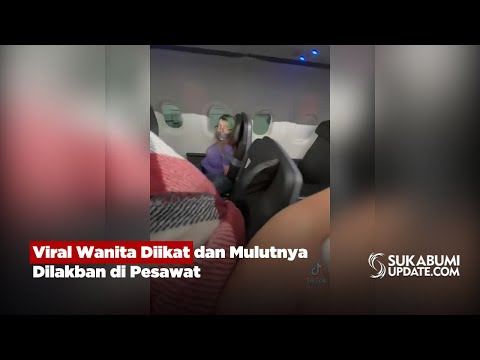 Viral Wanita Diikat dan Mulutnya Dilakban di Pesawat