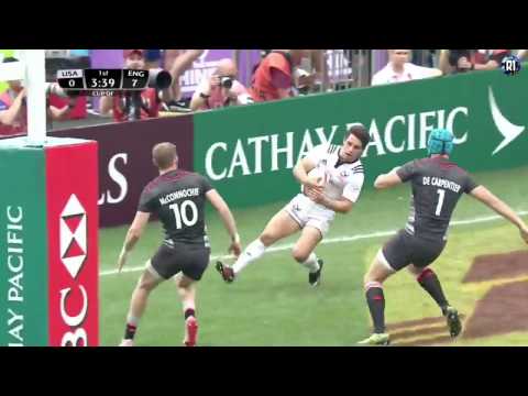 [HK Sevens 2017 Highlights] USA vs England (Quarter Final)