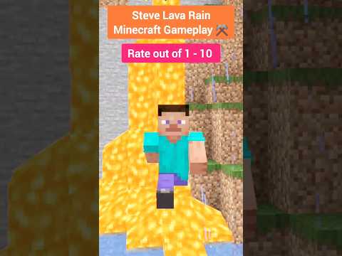 Insane Minecraft Steve Lava Rain in Xtreme Gameplay!