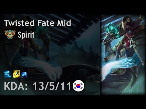 Twisted Fate Mid vs Ryze - Spirit - KR Challenger Patch 6.23