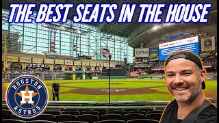 Sitting behind HOME PLATE to watch the HOUSTON ASTROS at Daikin Park! 