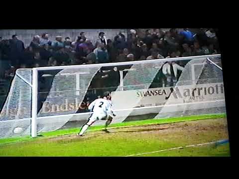 Swansea City 1-1 Hartlepool Steven Jenkins goal, Darren Perrett. 28/1/94.