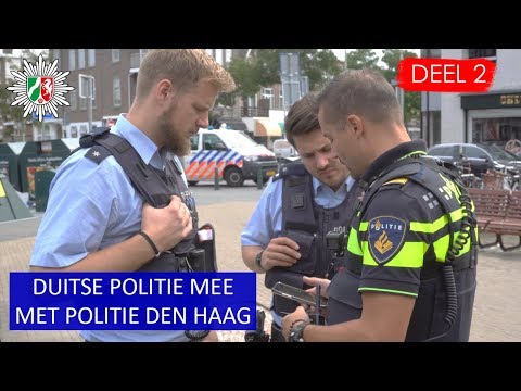 Politie Den Haag - Scheveningen - Samenwerking met de Polizei - Brand, Aanhouding, gestolen