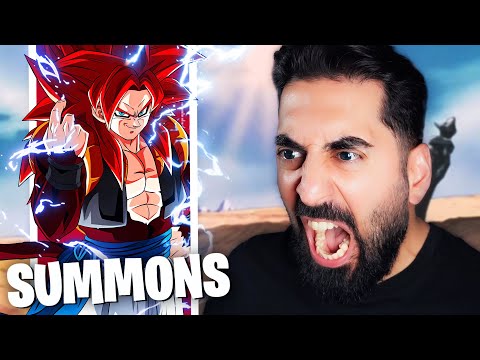 WE DRAW 1000 LR 😱 SSJ4 Gogeta Summons with new animations!