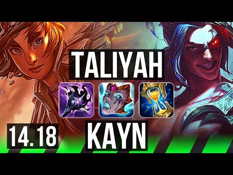 TALIYAH vs KAYN (JGL) | 7k comeback, 75% winrate, 79k DMG, 17/3/11, Godlike | NA Master | 14.18