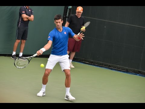 Novak Djokovic 2015 Miami Open Practice