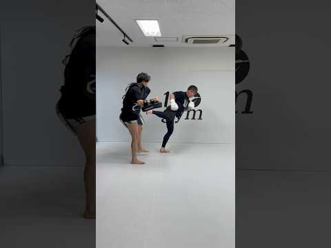 コンビネーションのラストにスピニングバックキック！ #キックボクシング #ミット打ち #mma