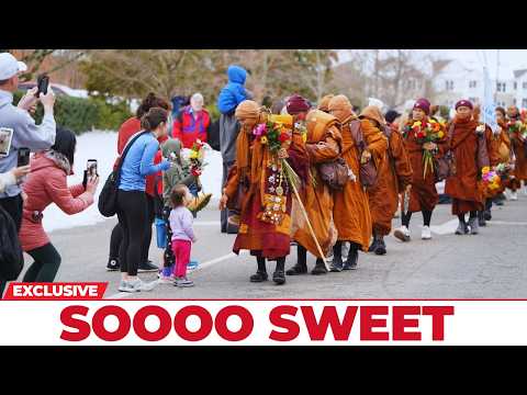 So Sweet — When Buddhist Monks Walking for Peace Make Everyone Smile