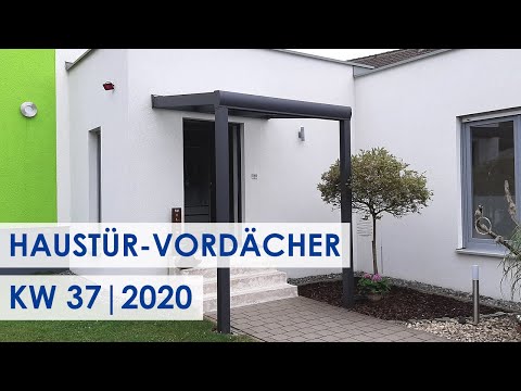 Haustür-Vordach aus Alu - edel, robust, schön!  (Kundenbilder KW 37/2020)