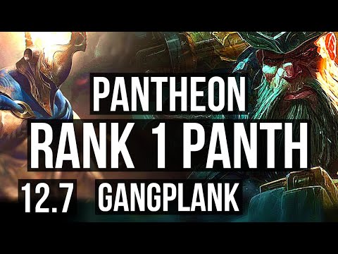 PANTHEON vs GANGPLANK (TOP) | Rank 1 Panth, 7/1/3, Dominating | NA Challenger | 12.7