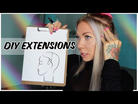 extensions on fine thin hair DIY: placement + diagram | beginner friendly tape ins