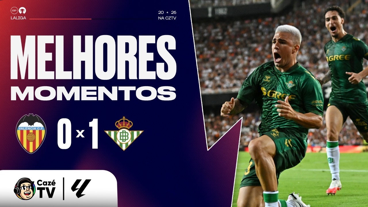 MELHORES MOMENTOS: VALENCIA 0 X 1 REAL BETIS | LALIGA 26/27 | 1ª RODADA