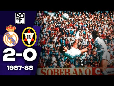 EL SEÑOR GOL de HUGO SÁNCHEZ 👑 Real Madrid 2-0 CD Logroñés - Temporada 87-88 – J32 📢 Sonido Ambiente