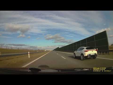 Driving on highway in Poland / Jazda po autostradzie w Polsce / Fahren auf der Autobahn in Polen/